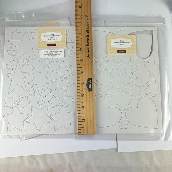Close To My Heart Dimensional Elements Hearts & Stars Cardstock Shapes - Picture 2 of 4